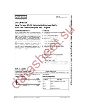 74VCX16839MTD datasheet  